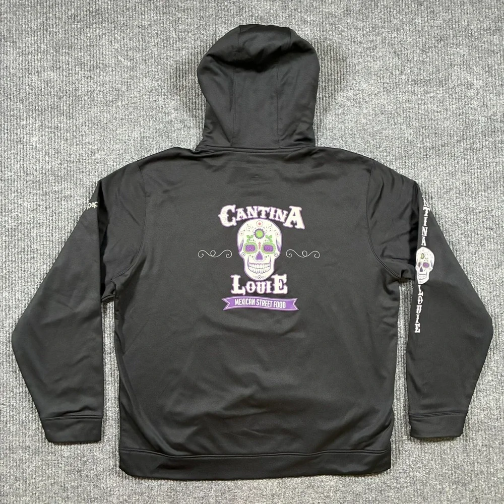 Sport Tek Hoodie Mens Size‎ XL Black Cantina Louie Graphic Pullover Sweatshirt